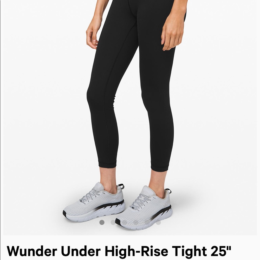 LULULEMON Wunder Under 25” Black Wn Once Sz 6 EUC